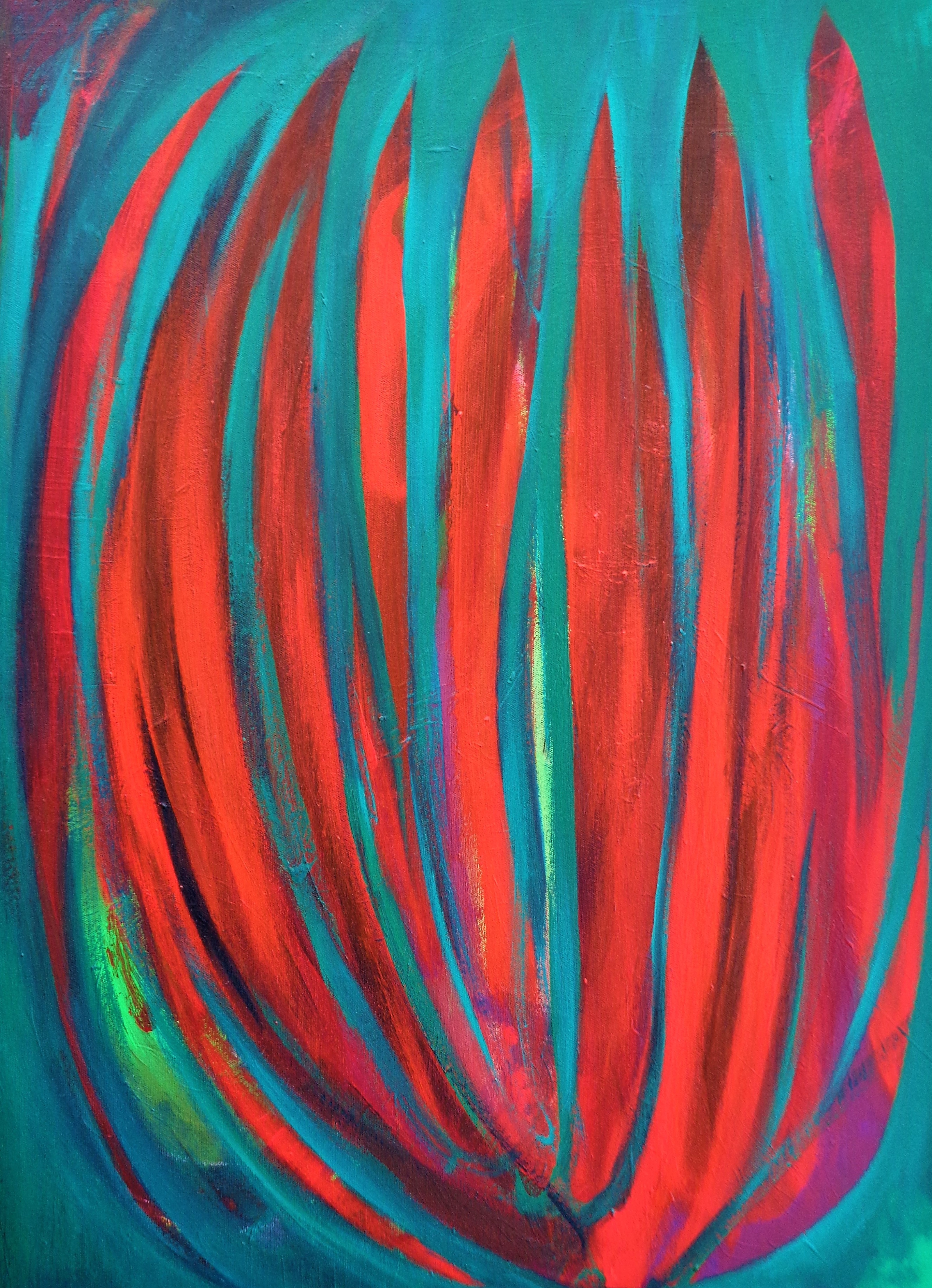 Das Wagnis (2015)<br>Acryl auf Leinwand, 80 x 60 cm