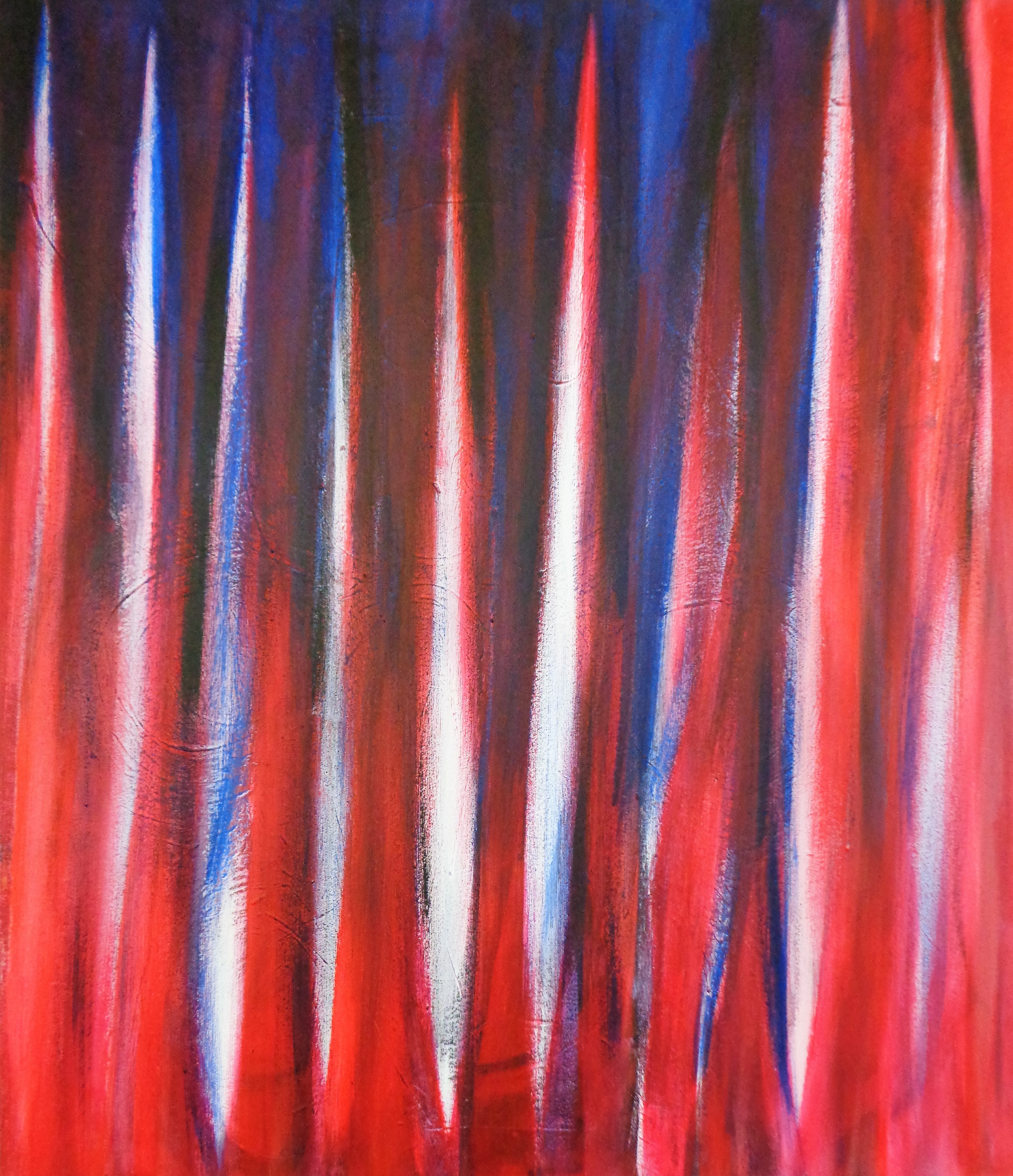 Vertikale Glut (2016)<br>Acryl auf Leinwand, 60 x 70 cm